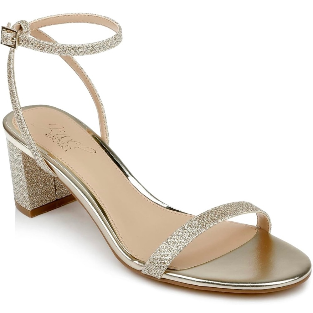 Jewel Badgley Mischka Danni II Low Block Heel Sandal Size 7